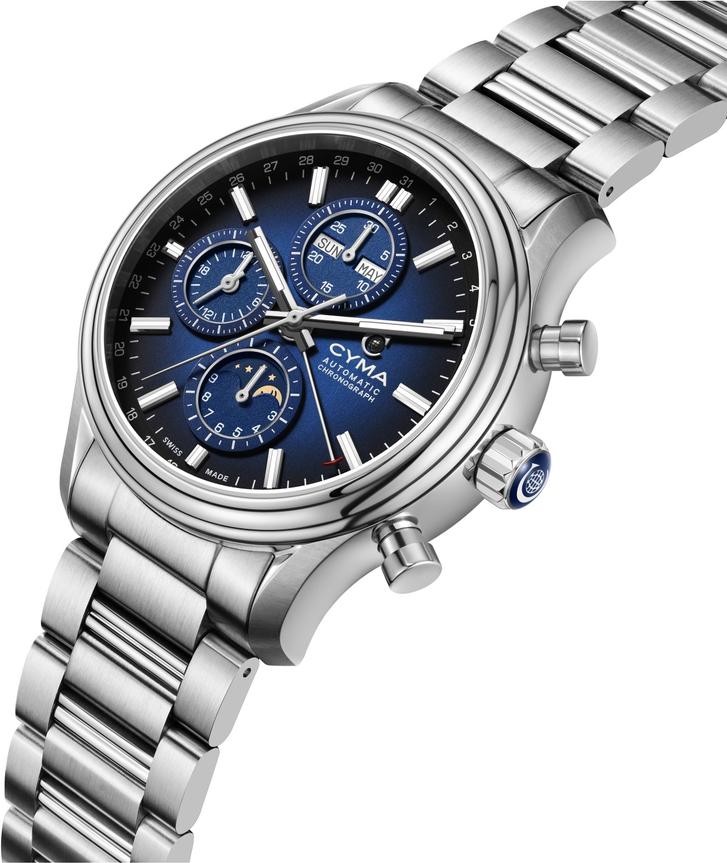 Cyma The Chess Moonphase W02-00818-001, crown-side view
