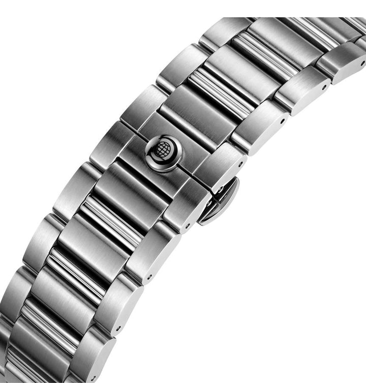 Cyma Grand Maestro Steel Cross Collection 42mm Brown Sunray Dial Silver Steel Bracelet